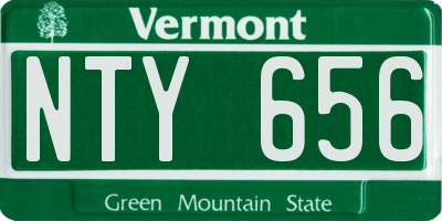 VT license plate NTY656