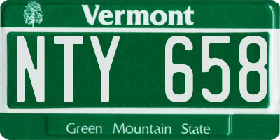 VT license plate NTY658