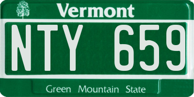 VT license plate NTY659