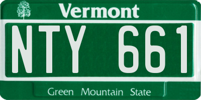 VT license plate NTY661