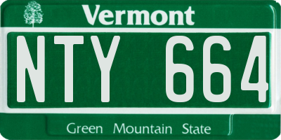 VT license plate NTY664