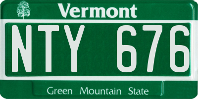 VT license plate NTY676