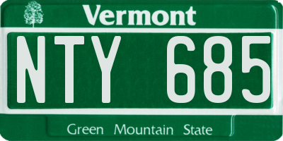 VT license plate NTY685