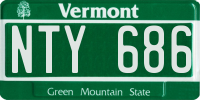VT license plate NTY686