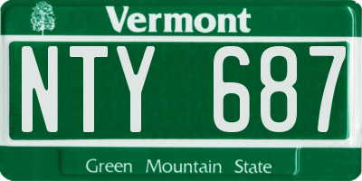 VT license plate NTY687