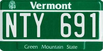 VT license plate NTY691