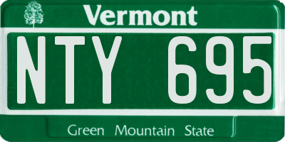 VT license plate NTY695