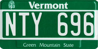 VT license plate NTY696
