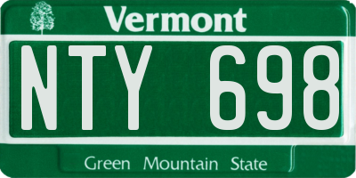 VT license plate NTY698