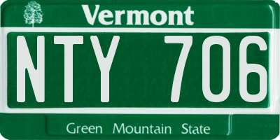 VT license plate NTY706