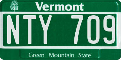 VT license plate NTY709
