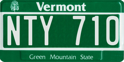 VT license plate NTY710