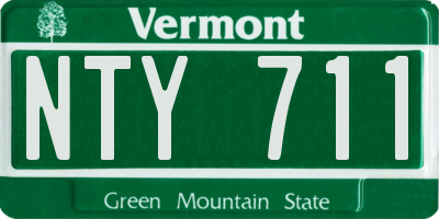 VT license plate NTY711