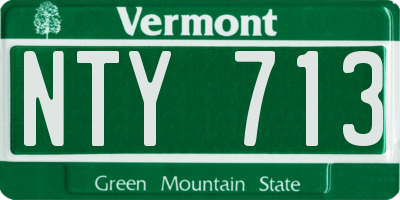 VT license plate NTY713