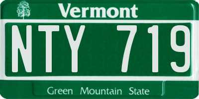 VT license plate NTY719