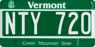 VT license plate NTY720