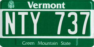 VT license plate NTY737
