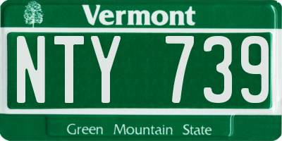 VT license plate NTY739