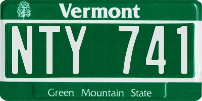 VT license plate NTY741