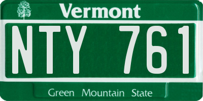 VT license plate NTY761