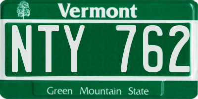 VT license plate NTY762