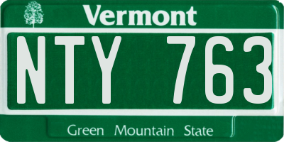 VT license plate NTY763