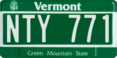 VT license plate NTY771