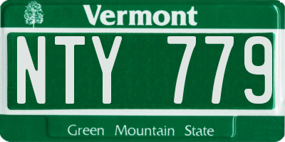 VT license plate NTY779