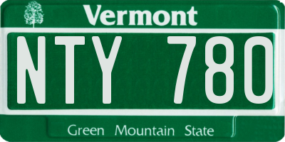 VT license plate NTY780