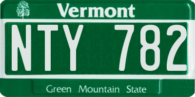 VT license plate NTY782