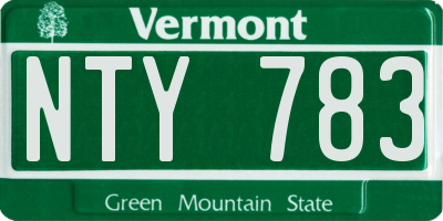VT license plate NTY783