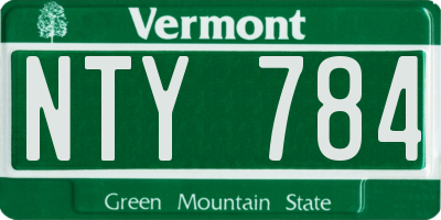 VT license plate NTY784