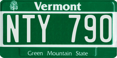 VT license plate NTY790