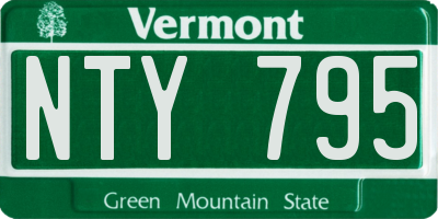 VT license plate NTY795