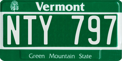 VT license plate NTY797