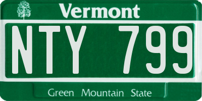 VT license plate NTY799