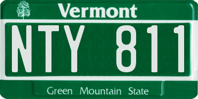 VT license plate NTY811