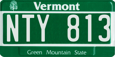 VT license plate NTY813