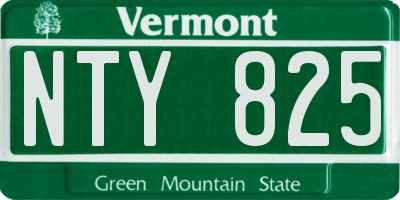 VT license plate NTY825