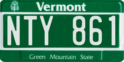 VT license plate NTY861
