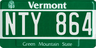 VT license plate NTY864