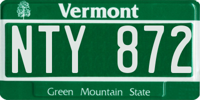 VT license plate NTY872