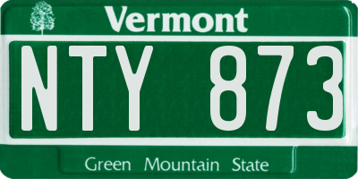 VT license plate NTY873