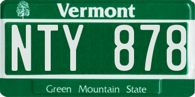 VT license plate NTY878
