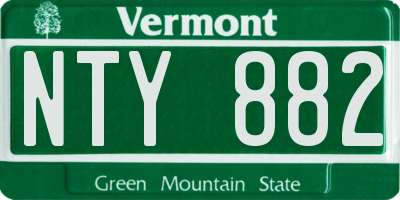 VT license plate NTY882