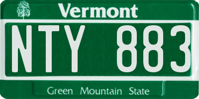 VT license plate NTY883