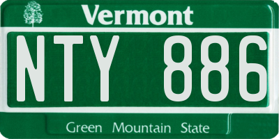 VT license plate NTY886