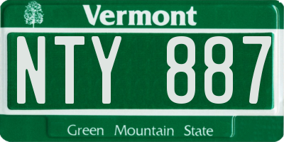 VT license plate NTY887