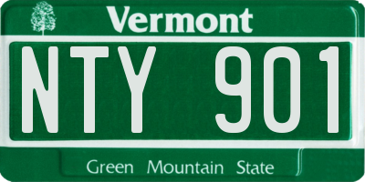 VT license plate NTY901