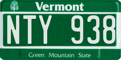 VT license plate NTY938